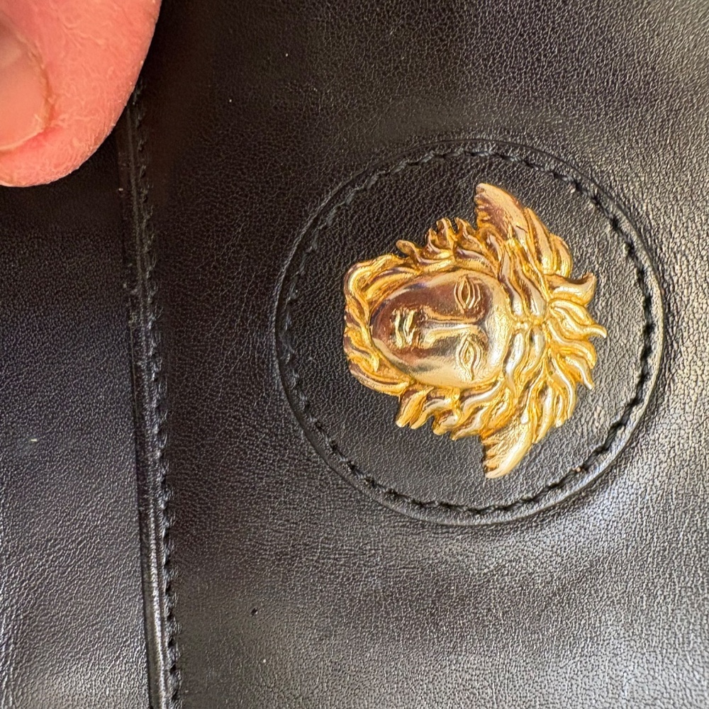 Gianni Versace black leather vintage clutch bag rare - Picture 10 of 10